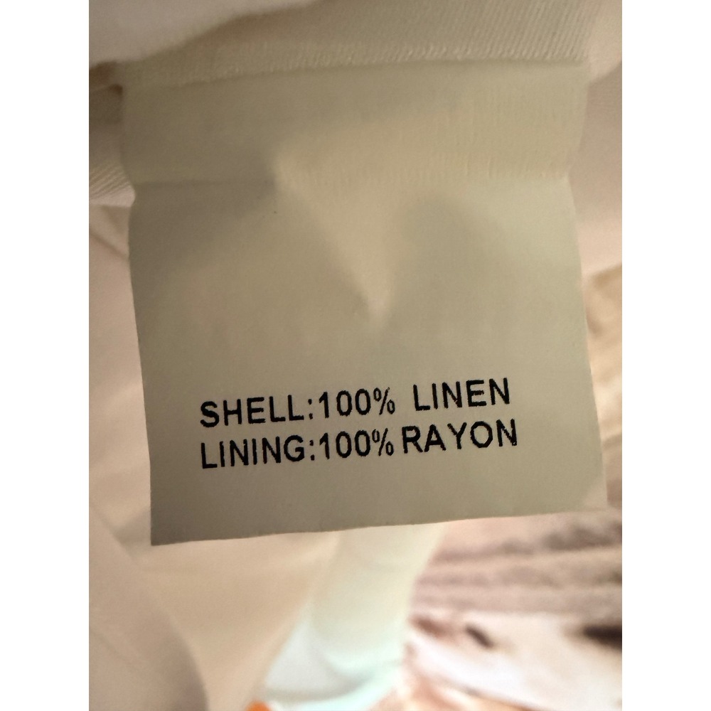 Dissh Linen Maxi Skirt White Minimalist Coastal Resort Summer Vacation Size US 2 - Picture 9 of 9